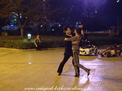 Ballroom dancers in Kaili Square