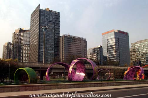 Driving to the hotel in Beijing