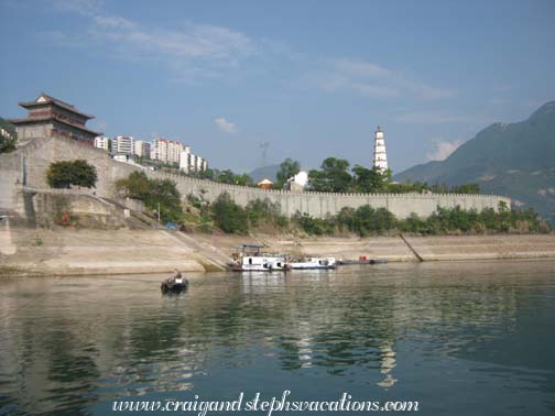 City wall and white pagoda at Fengjie