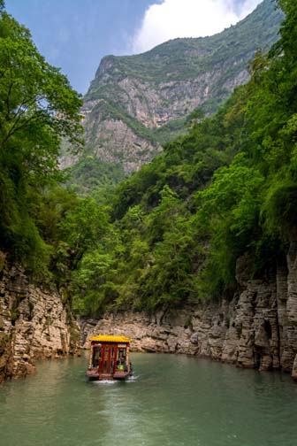 Small boat ride down the Goddess Stream (photo courtesy of Birgit Kolboe)