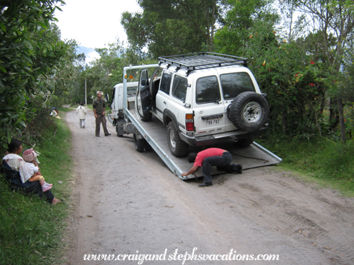 Getting our truck towed