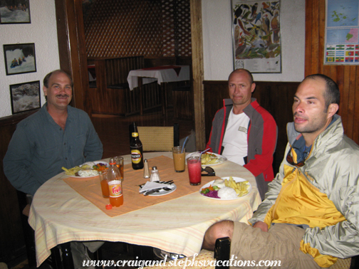 Craig, Arturo, and Felipe at the Restaurant Bar Gina in Baeza