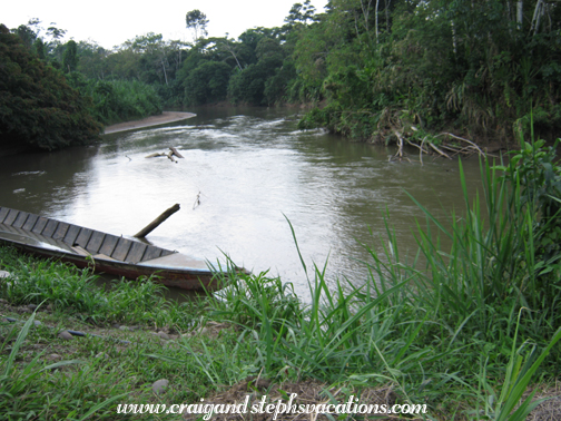 Our put-in spot on the Shiripuno River