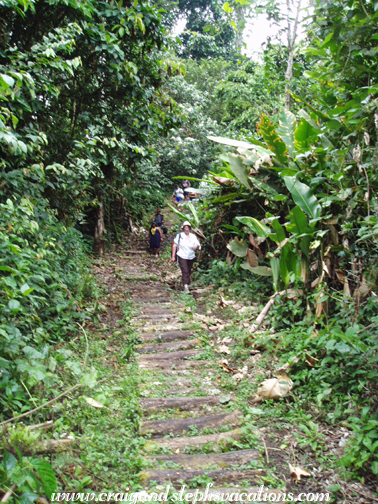 Walking to the road from the Waira Churi camp