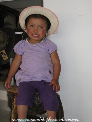 Sisa models a hat at Shaman Sombreros