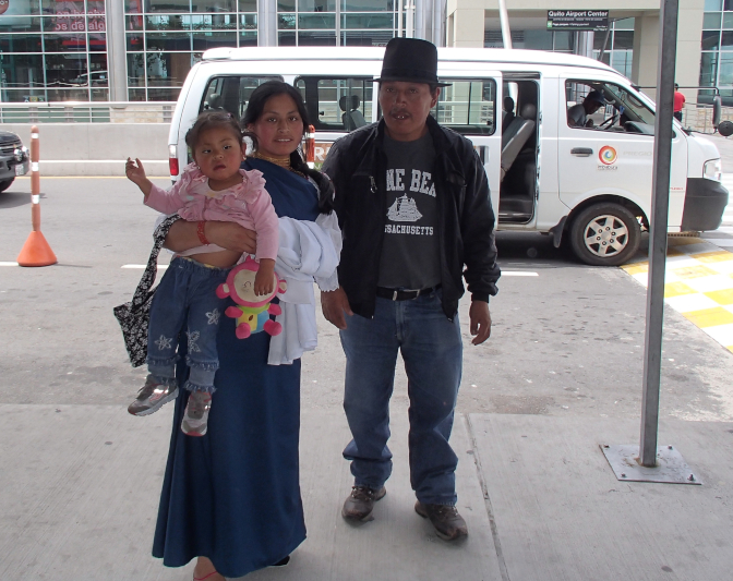 Shina, Aida, and Antonio dropping us off at the airport