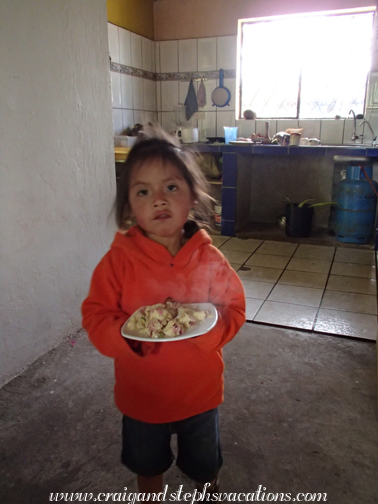 Yupanqui serves our breakfast