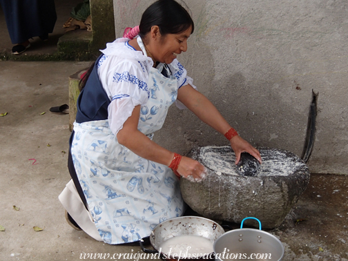 Rosa grinding corn