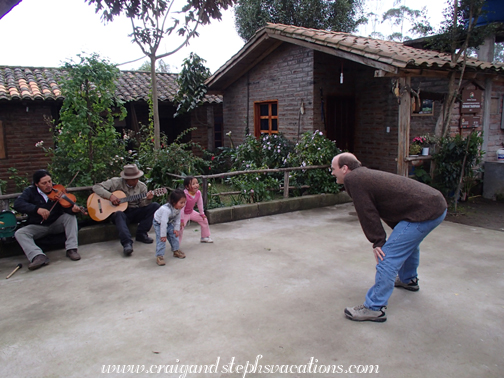 The kids square off with Craig while Chasqui Nan plays