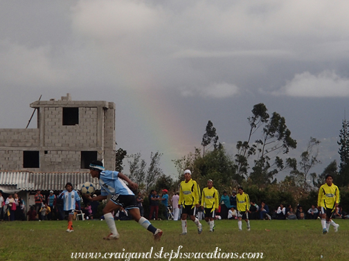 Rainbow at the soccer game