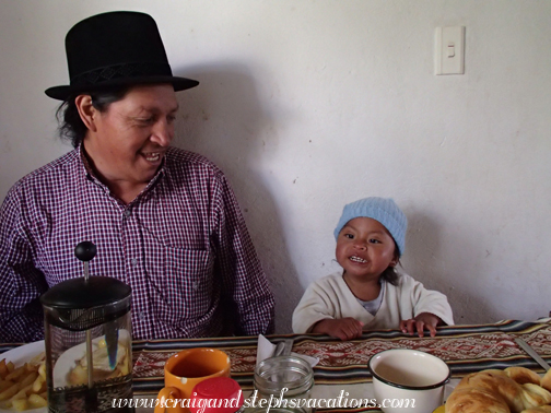 Antonio and Tayanta at breakfast