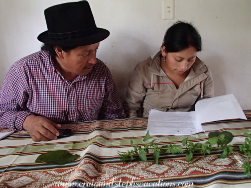 Antonio and Aida prepare natural remedies while reading about MS