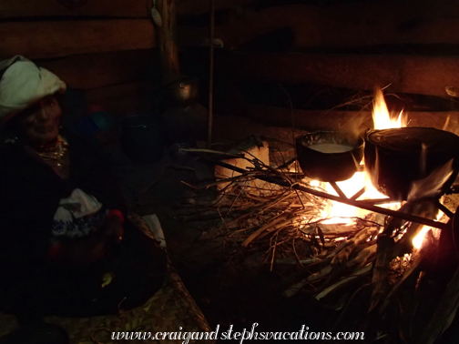 Abuela in her fire shed