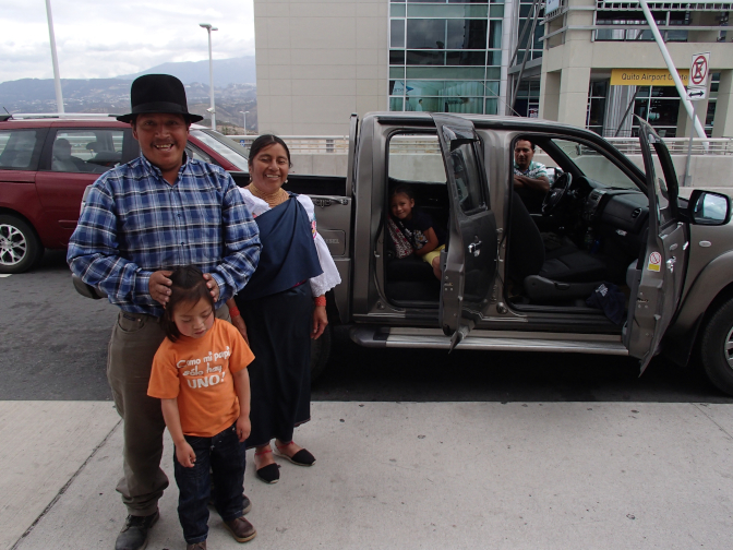 Saying goodbye at the airport