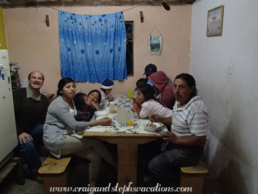 Marcelo, Sandra, Ruby Natalia, and Jung join us for a family dinner