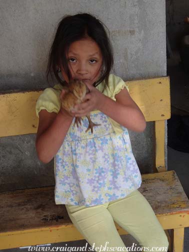 Sisa with a baby chick