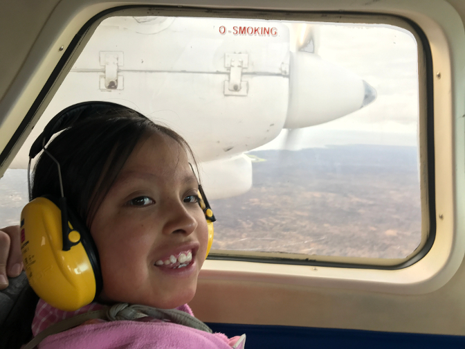 Sisa on the flight to Isabela