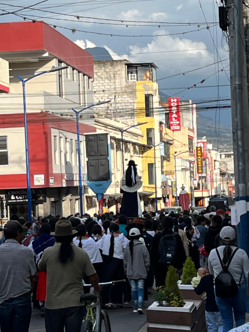 Procession for the Virgin Mary in Cotacachi