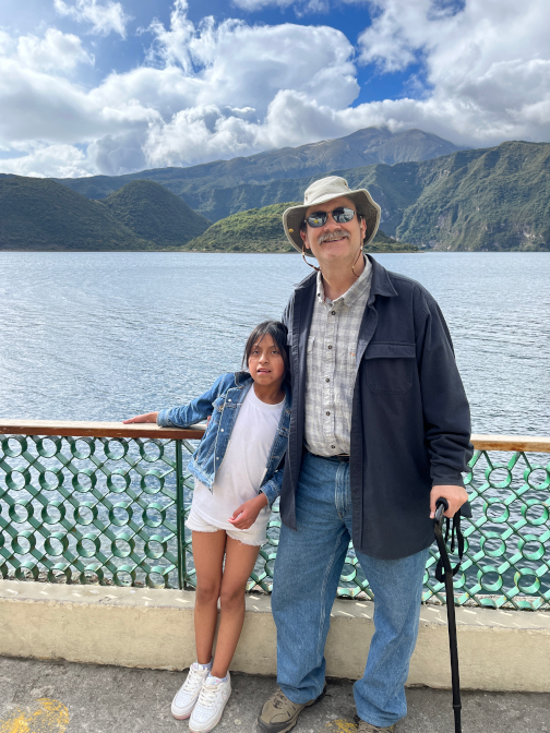 Nena and Achi Taita at Laguna Cuicocha