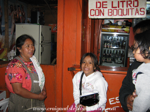 Isabela and Yasmin at Isabela's restaurant