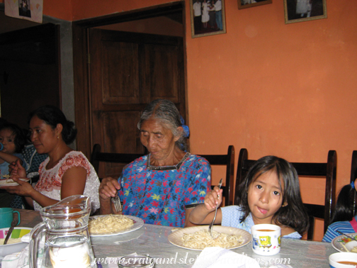 Abuela and Aracely at lunch