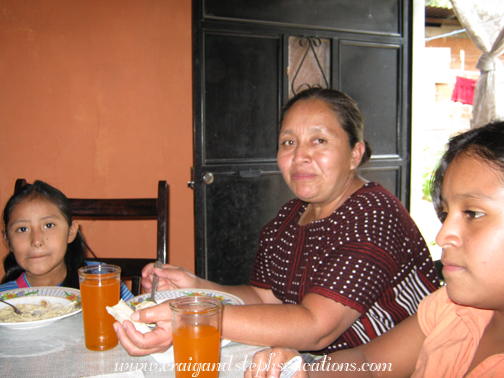 Yoselin and Juana at lunch