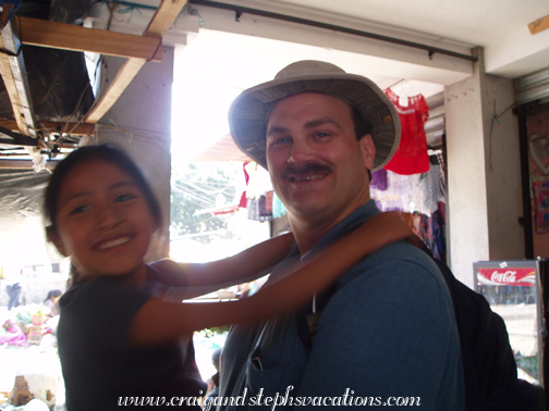 Yoselin and Craig at the market