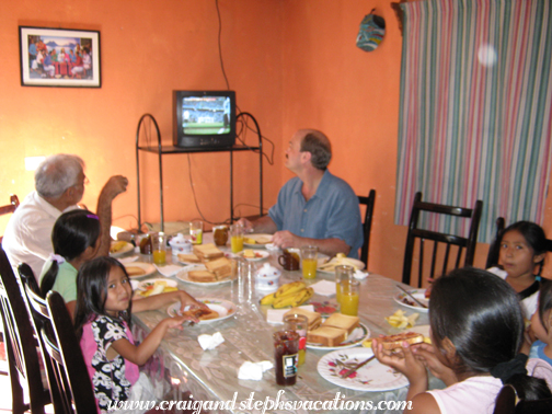 Watching the World Cup over breakfast