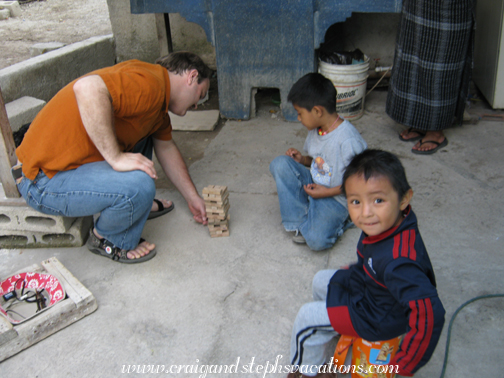 Craig, Josue, and Eddy play Jenga