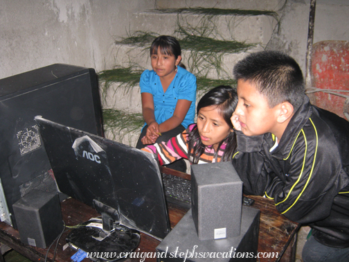 Yasmin, Yoselin, and Junior play dj