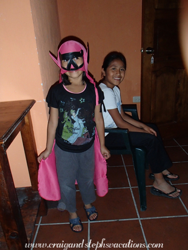 Aracely as Batgirl, with Yoselin