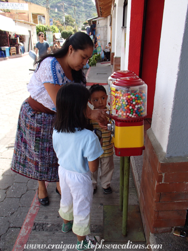 Buying candy on Santander Street