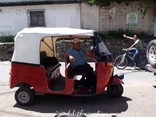 Carlos in his tuk-tuk