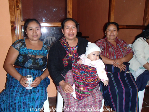 Paulina, Estela with baby Michele, and Olga