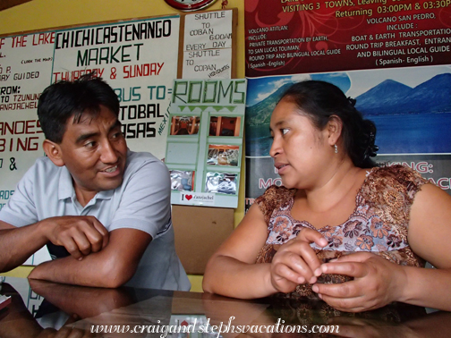 Humberto and Paulina in the office