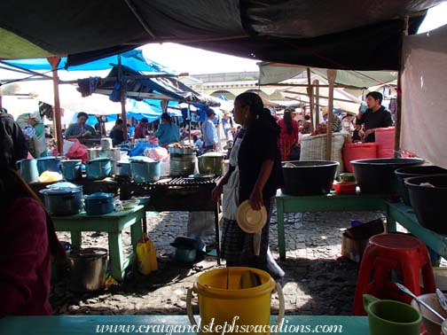 Food stall at the market