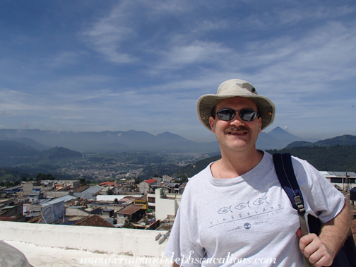 Craig on the roof of San Francisco de Asis church