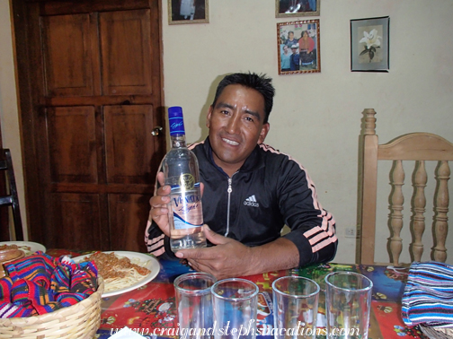 Humberto brings out the rum