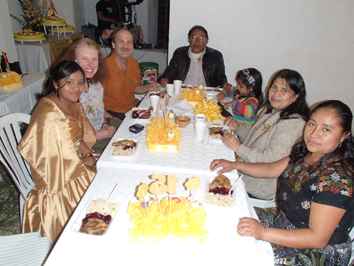 Paola, Steph, Craig, Paola's baptismal godparents and their daughter, Paulina