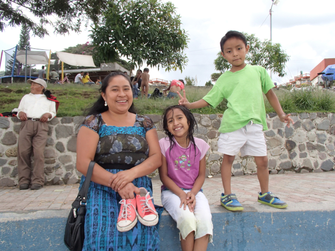 Paulina, Aracely, and Eddy at Lake Atitlan