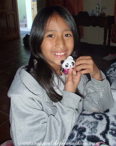 Aracely and her panda