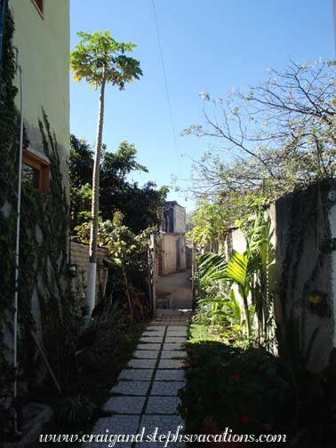 Nicely landscaped path to the house