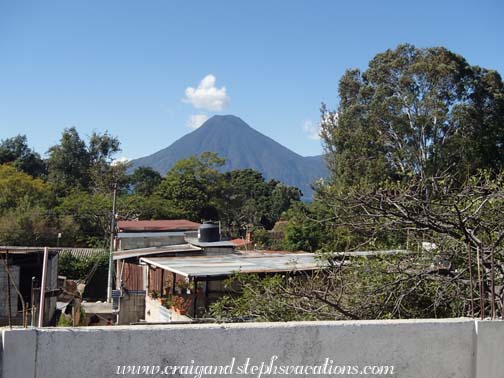 Volcano view from the roof deck