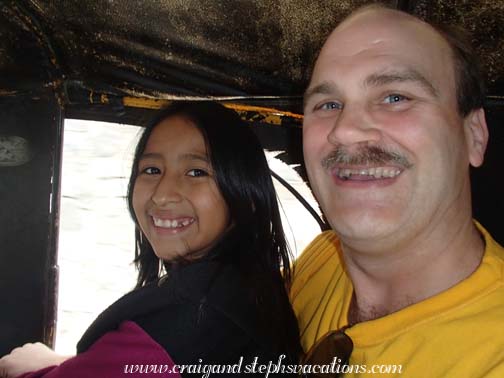 Aracely and Craig in the tuk-tuk