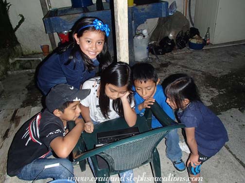 Kids playing on the computer