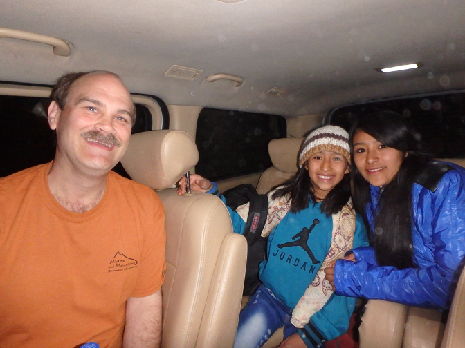 Pre-dawn van to the Quito airport