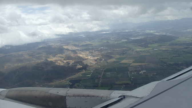 Flying over Colombia