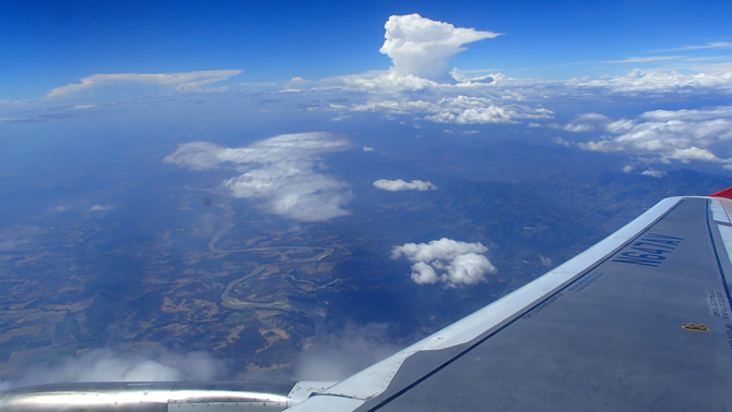 Flying over Colombia