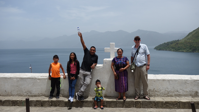 Eddy, Aracely, Humberto, Ian Ivan, Paulina, and Tyson at San Antonio Palopo