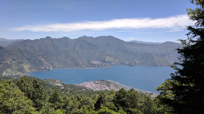 View of Lake Atitlan from Volcan San Pedro